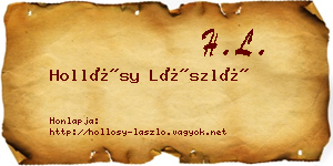 Hollósy László névjegykártya